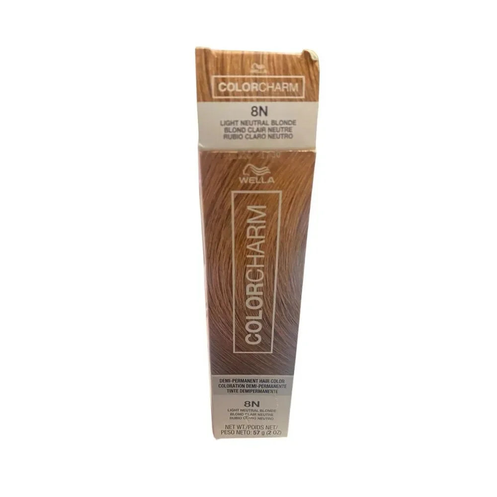 Wella Color Charm‎ Demi Permanent Hair Color 8N Light Neutral Blonde 2oz New
